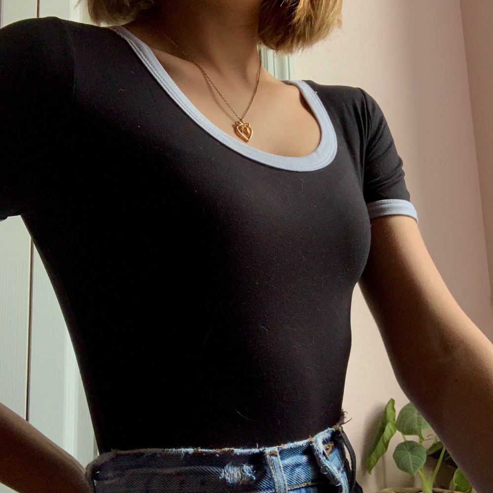 Rue 21 black body suit excellent condition